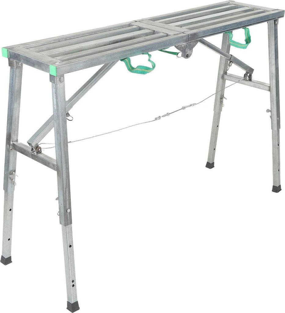 Klappbares Arbeitsgerüst - Arbeitsplattform - Höhenverstellbar 60–90 cm - Aluminiumlegierung - Verstärkt - - Typ 4 - Rot