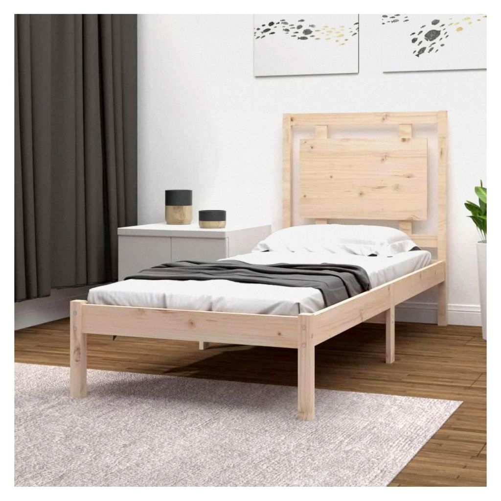 Bettgestell 75x190 cm Einzelbett aus Massivholz