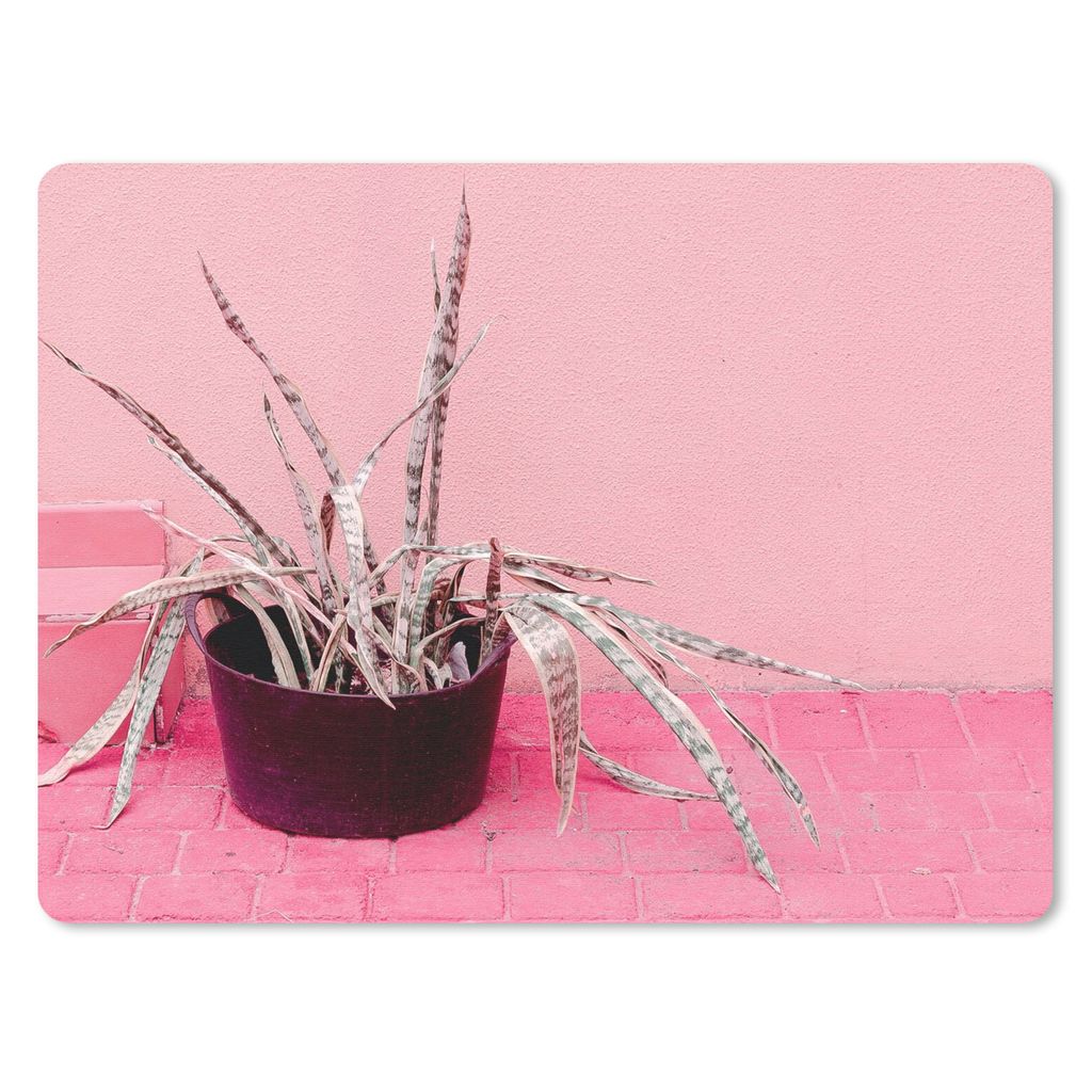 MuchoWow Mauspad Mousepad Sommer - Rosa - Pflanzen 40x30 cm - Mousepads - Maus Mat - Pad - Mausunterlage - Anti Rutsch