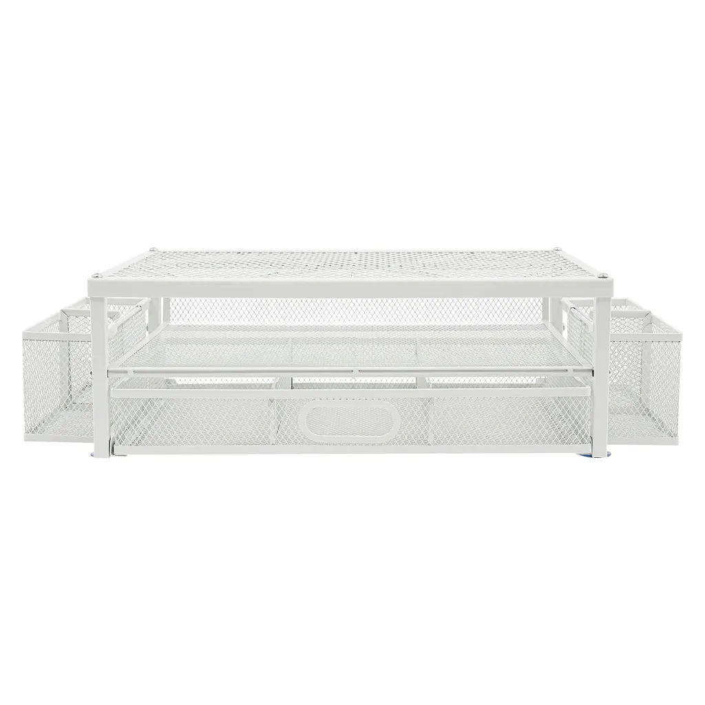 Dites stop au mal de dos avec ce support d'écran blanc et son tiroir métal - 5