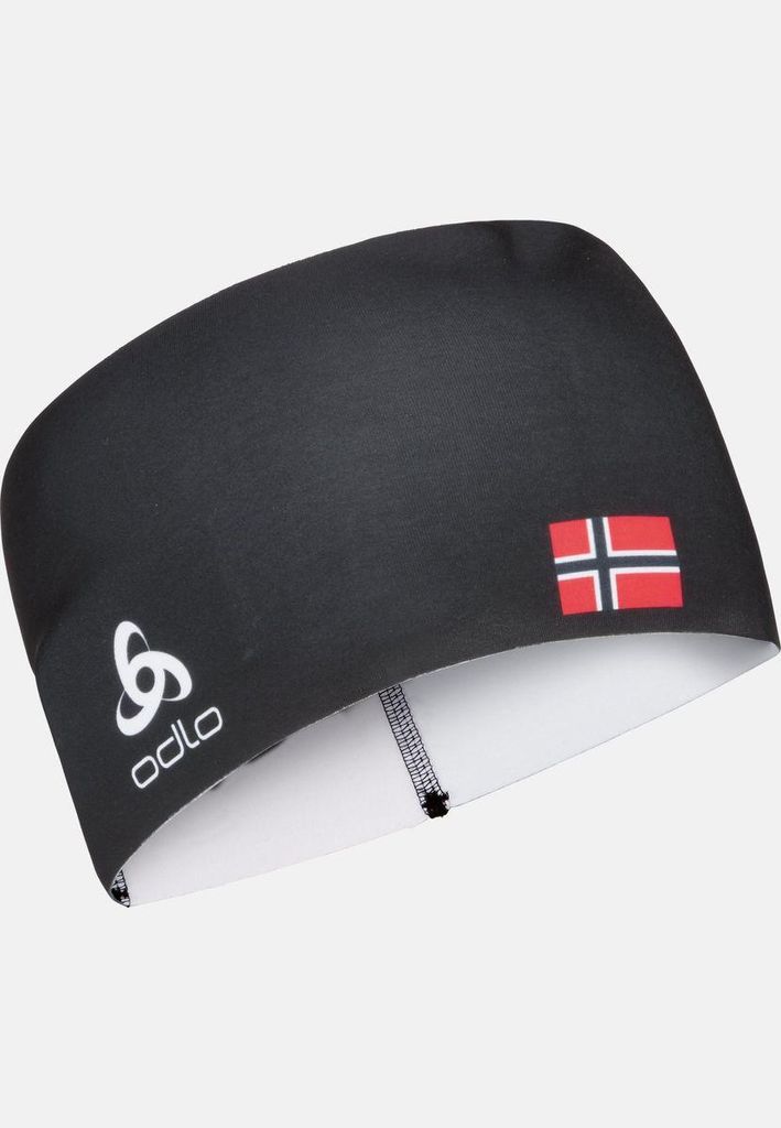 ODLO Headband COMPETITION FAN WARM black - NORWEGIAN flag