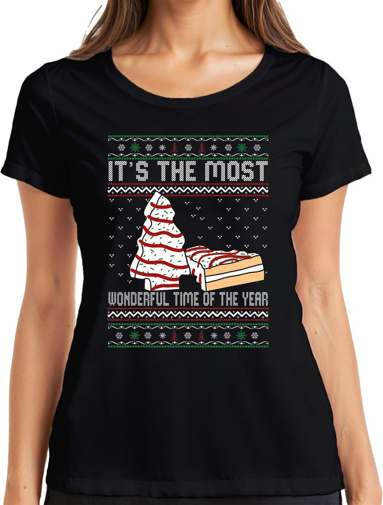 It's the Most Wonderful Christmas Cookie Tree Sprinkles Geschenk Damen T-Shirt, Schwarz, M