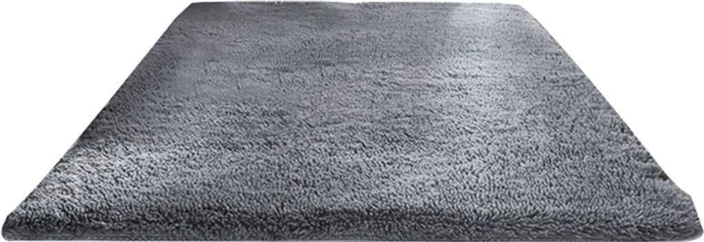 Feste Farbe Rechteck verdicken Teppichteppichboden Matte Wohnzimmer Schlafzimmer Dekoration-Silber-Grau ,Größen:50x120cm