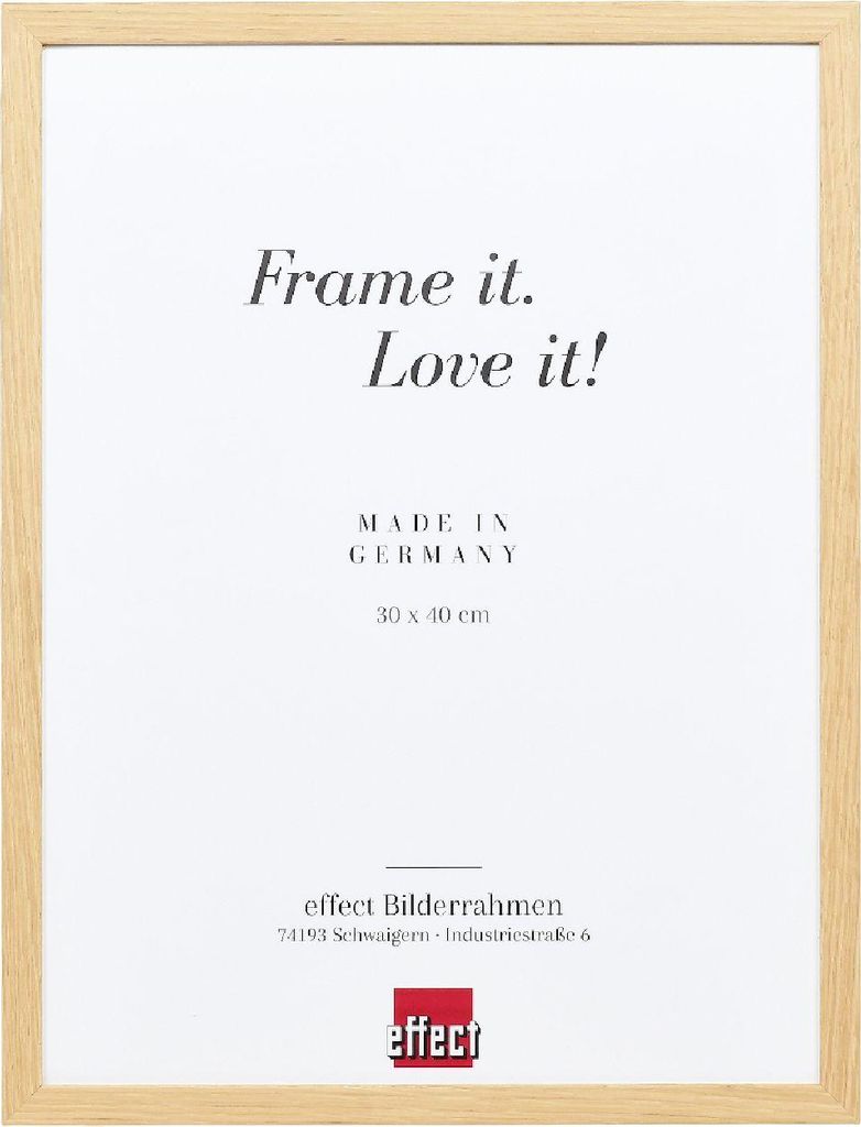 Fotorahmen aus Eichenholz 18x27 cm mit entspiegeltem Kunstglas