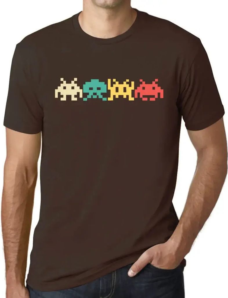 Herren Grafik T-Shirt Retro-Videospiele klassische Spielhalle – Retro Video Games Classic Arcade – Öko-Verantwortlich Vintage Jahrgang Kurzarm...
