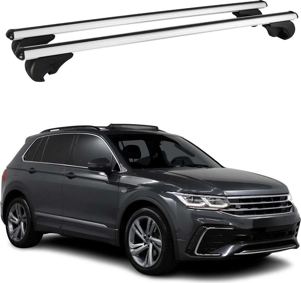 Barres de toit Transversales pour VW Tiguan mk2 2016-2024 Image du produit 