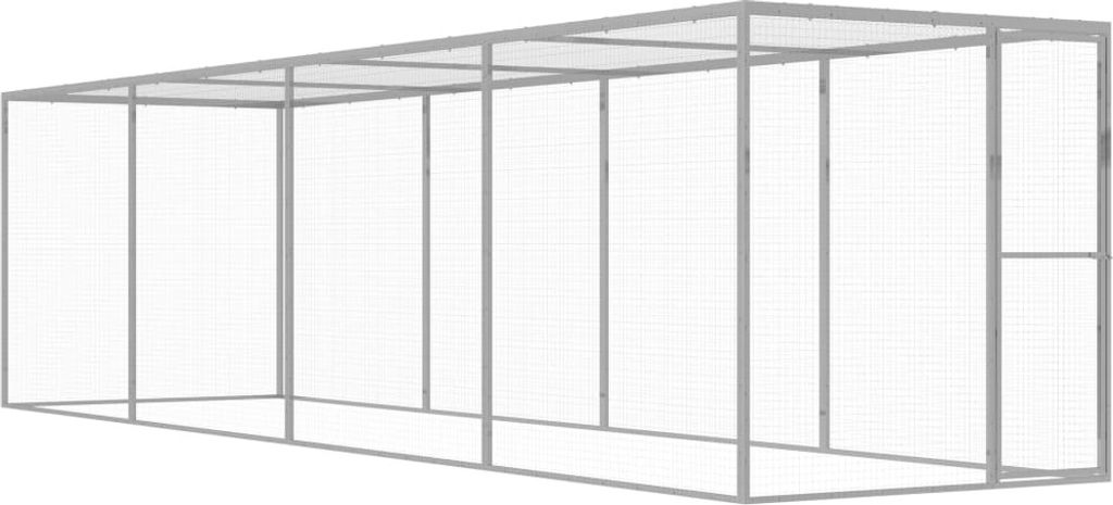 "2026 MODERNE"Katzenkäfig - modernes Design - Outdoor-Tierkäfig/Hühnerhaus - 6x1,5x1,5 m Verzinkter Stahl NEU115769 - Kleintier-Ställe