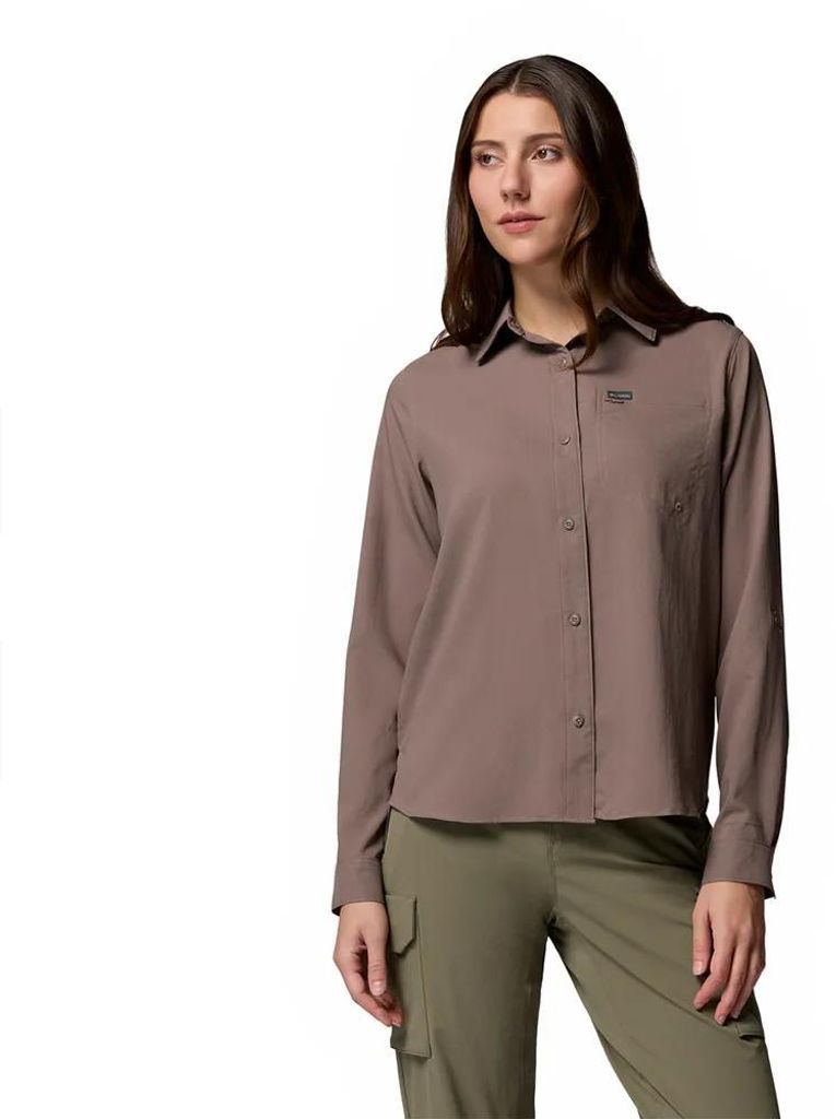 Columbia Silver Ridge Utility Ii Langarm-t-shirt Braun M Frau Braun M