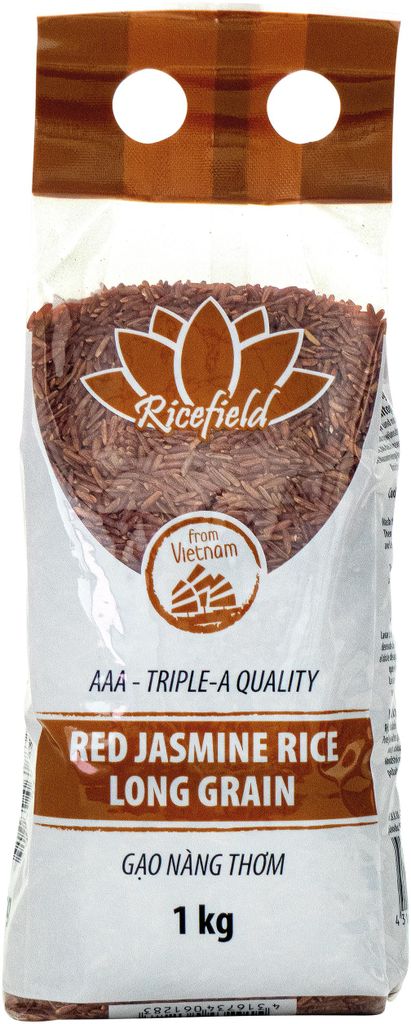 Jasmínová ryža, červená, dlhozrnná 1 kg - Ricefield Obrázok produktu 