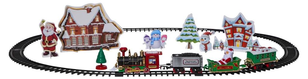 Scena natalizia a LED "X-Mas Train", treno di Natale, Immagine del prodotto 