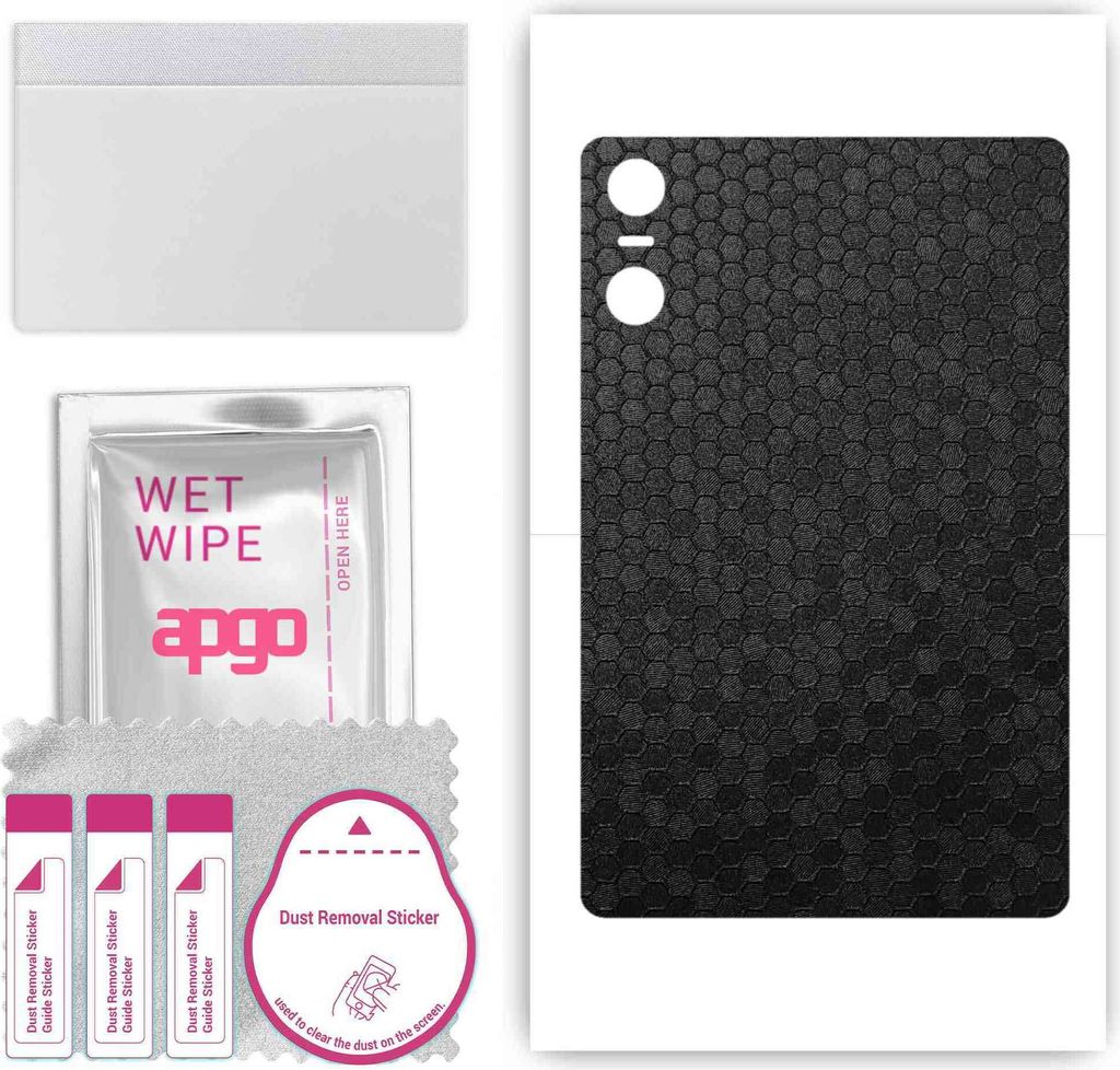 apgo Rückseite Schutzfolie, Skin, kompatibel mit Umidigi A13 Tab, Hinten Displayschutzfolie aus Vinylfolie, kratzfest, einfache Montage - Schwarze...