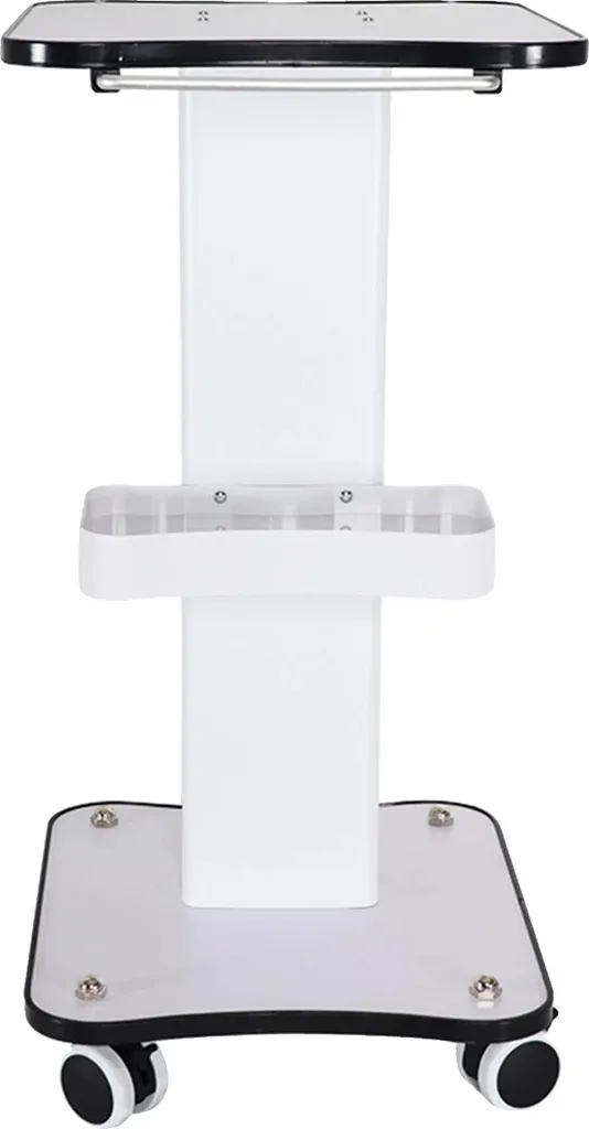 Chariot de beauté blanc grande capacité à roulettes pour salon et spa