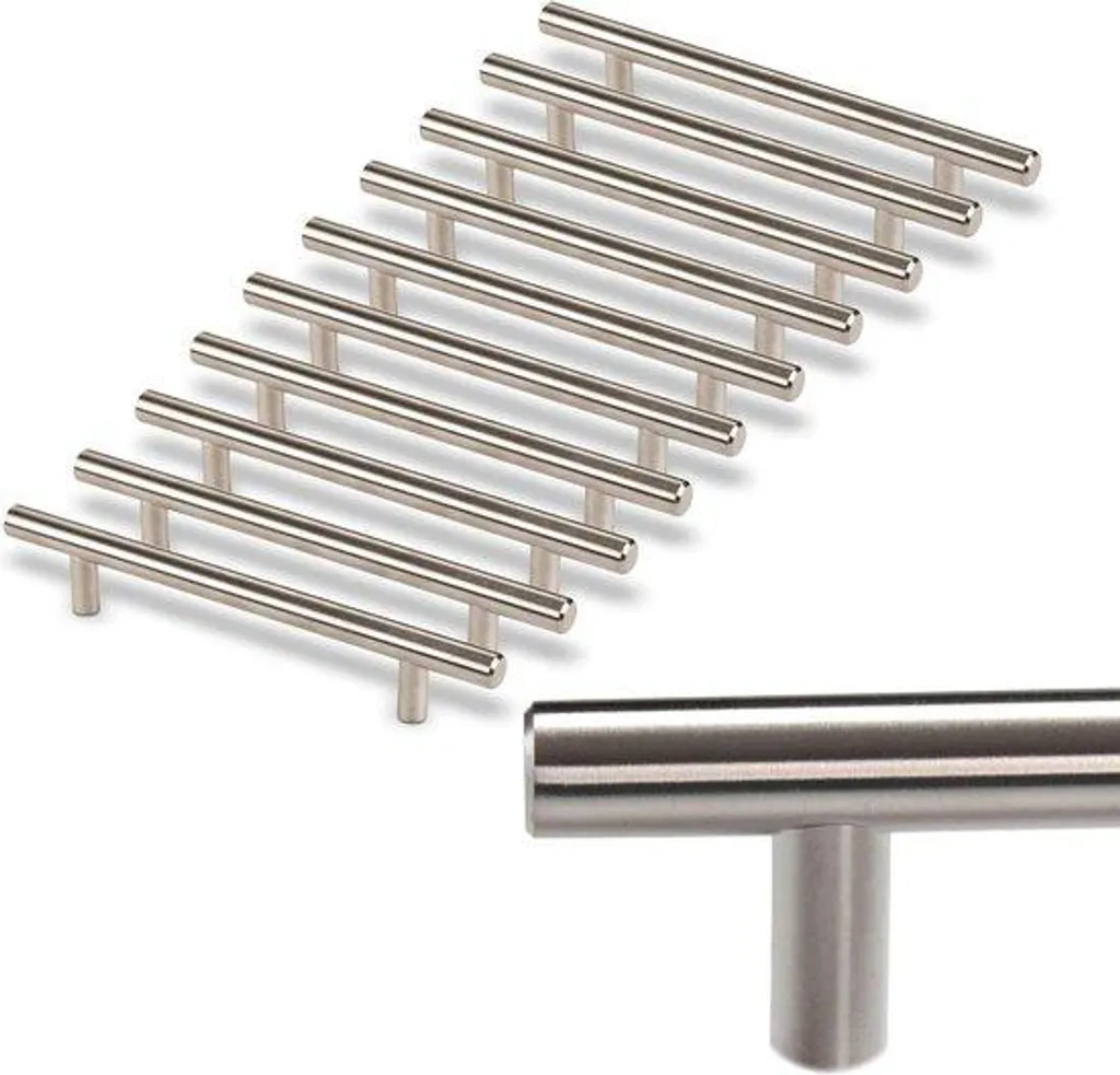 Poignée de cuisine entraxe 128 mm pour rénovation meuble lot de 10 G17
