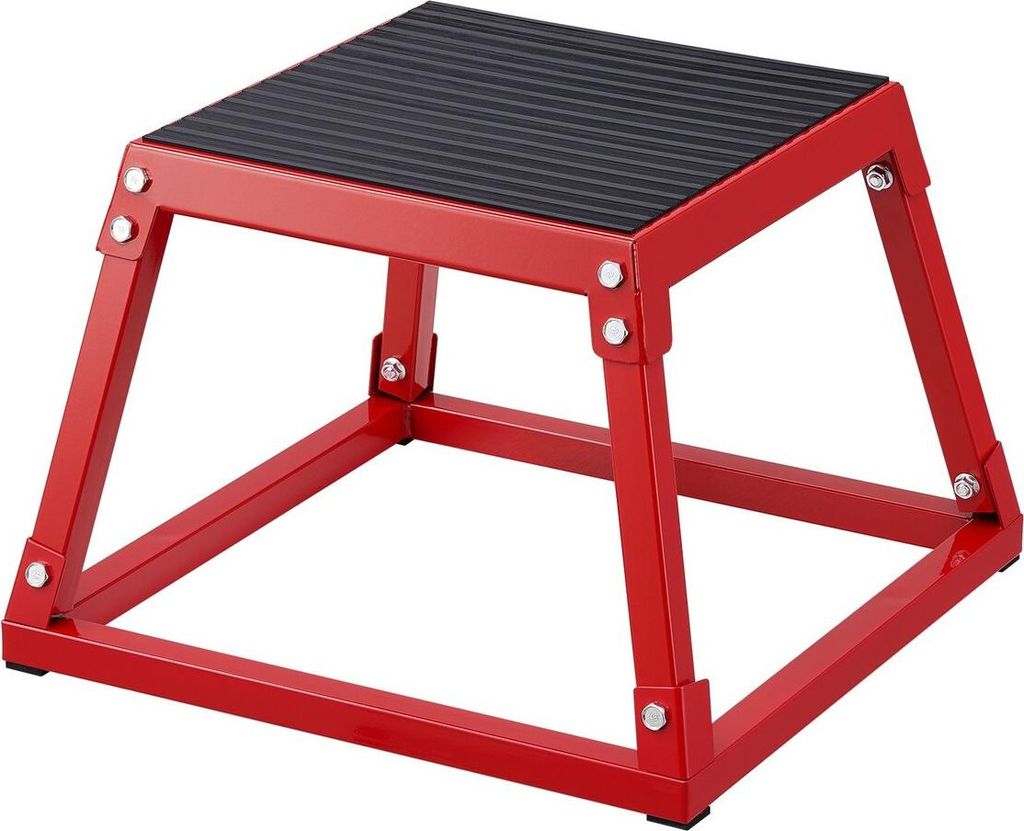 Plyometrische Sprungbox, 12-Zoll-Plyo-Box, plyometrische Plattform aus Stahl und Sprung-Agility-Box, rutschfeste Fitness-Übungs-Step-Up-Box für d...