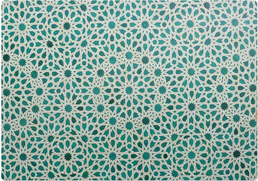 Geometrisches Arabeskenmuster – Bodenschutzmatte – Rutschfest – Schutzmatte für Büro – Vinylmatte – Stuhlunterlage – 100 x 100 cm