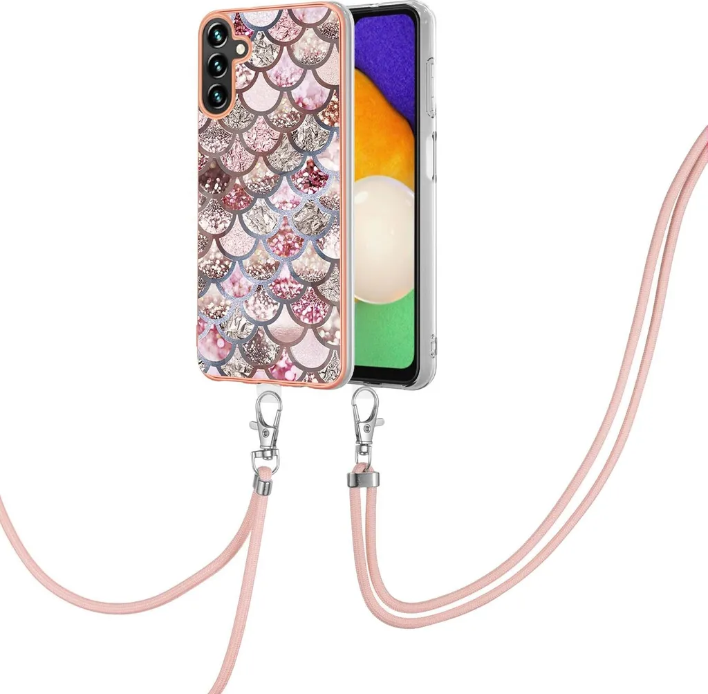 Custodia da Viaggio Samsung A13 5G Fantasia Caffè con Tracolla
