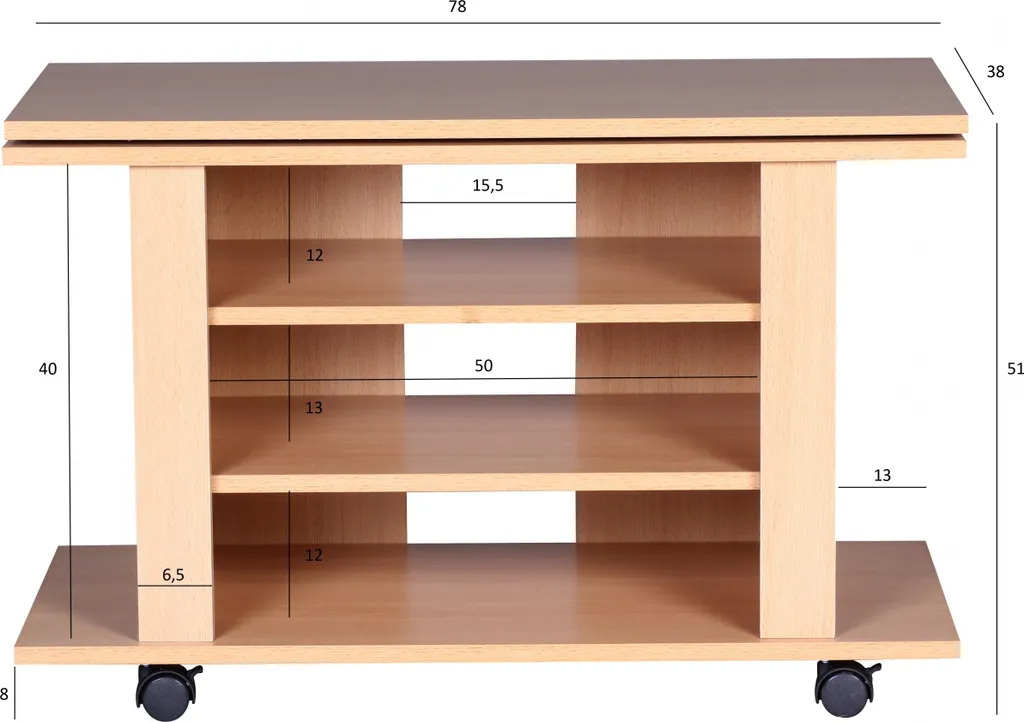 Solution TV Orientable : Meuble Pivotant sur Roulettes pour Angle de Vue - 6