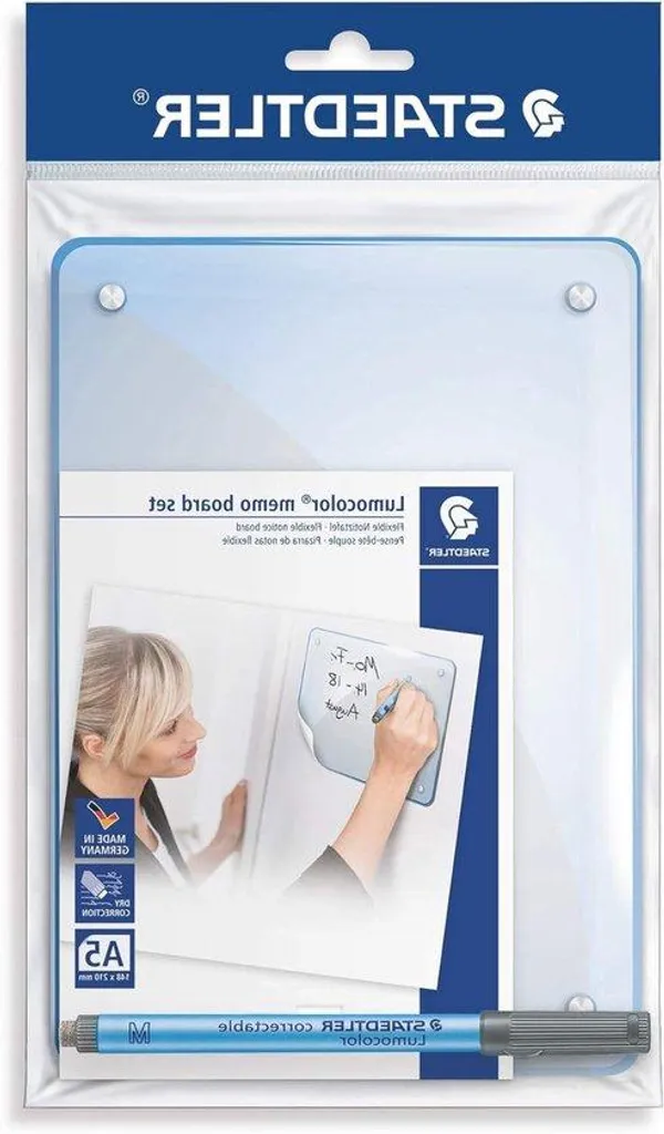Tableau mémo blanc à effet correcteur avec revêtement imperméable