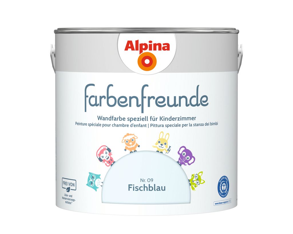 Alpina Farbenfreunde Nr. 09 Fischblau 2,5 Liter matt Produktbild 