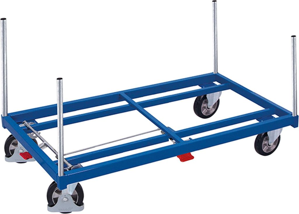 VARIOfit Rungenwagen Elastikbereifung 1200kg Tragkraft 1305x805mm Anthrzaitgrau RAL 7016