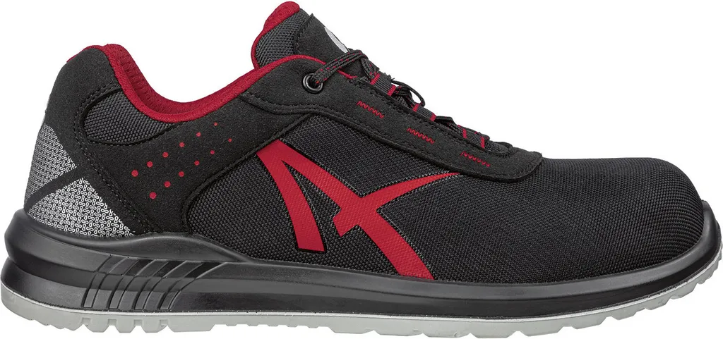 Chaussures de sécurité Anti-Fatigue Albatros GRID LOW S3 SRC Noir Rouge