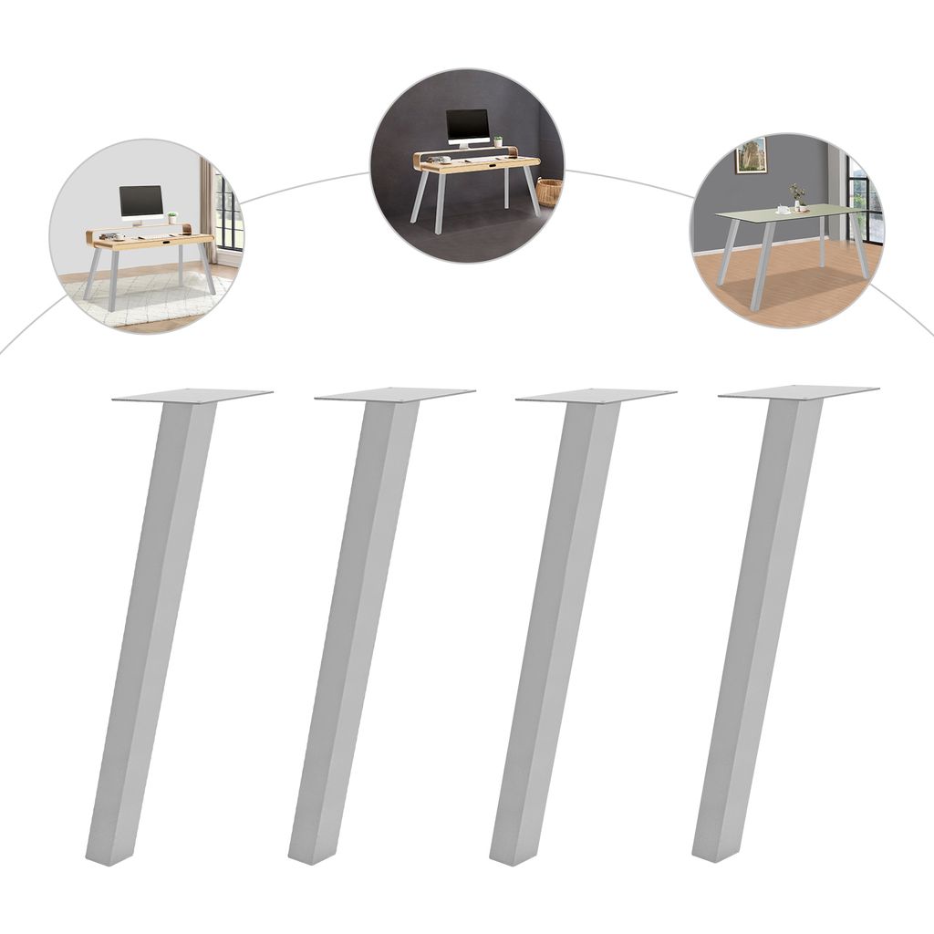 Tischbeine, Möbelfüße für Schreibtische und Esstische, 70cm Rechteckig Möbelfüße