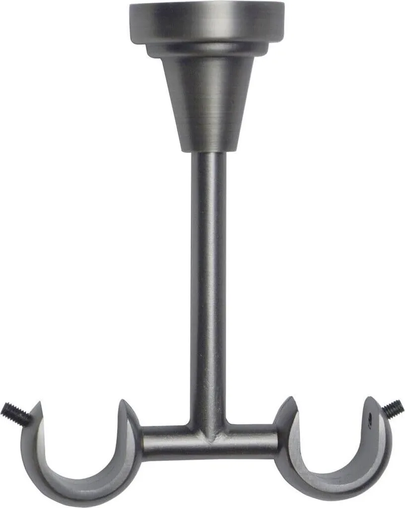 Asta per tenda 25 mm, a due vie: acciaio INOX, cromato opaco, oro