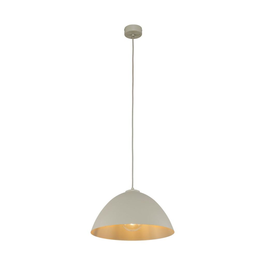 Hängeleuchte Metall E27 Ø 34 cm H: max. 165 cm Beige rund Modern Pendelleuchte