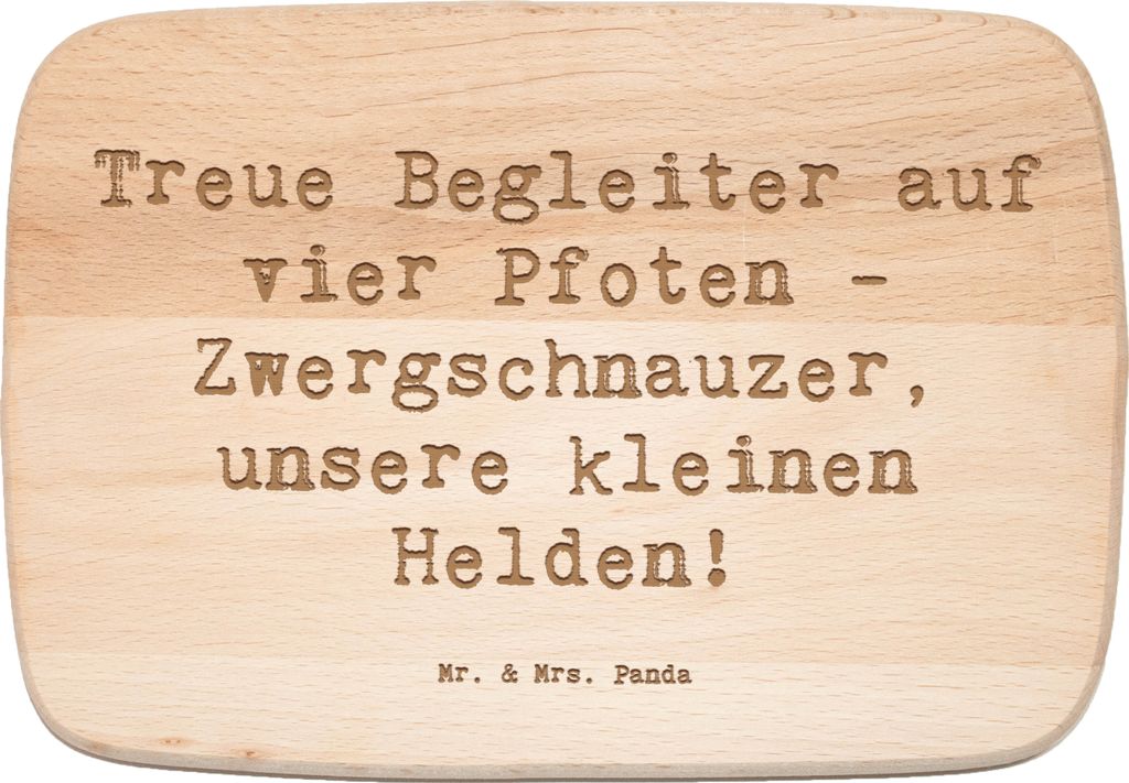 Mr. & Mrs. Panda Schneidebrett Spruch Zwergschnauzer Helden - Transparent - Geschenk, Holzbrett, Hunderassen Eigenschaften, Energie, Holzbrettchen,...