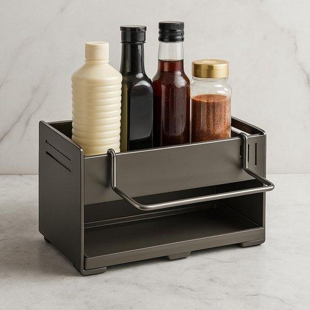 Spülbeckenorganizer mit Abfluss, wasserdicht und rostfreier Säulenhalter für Küche, einfach zu installierender Spülbeckenorganizer für Küche...