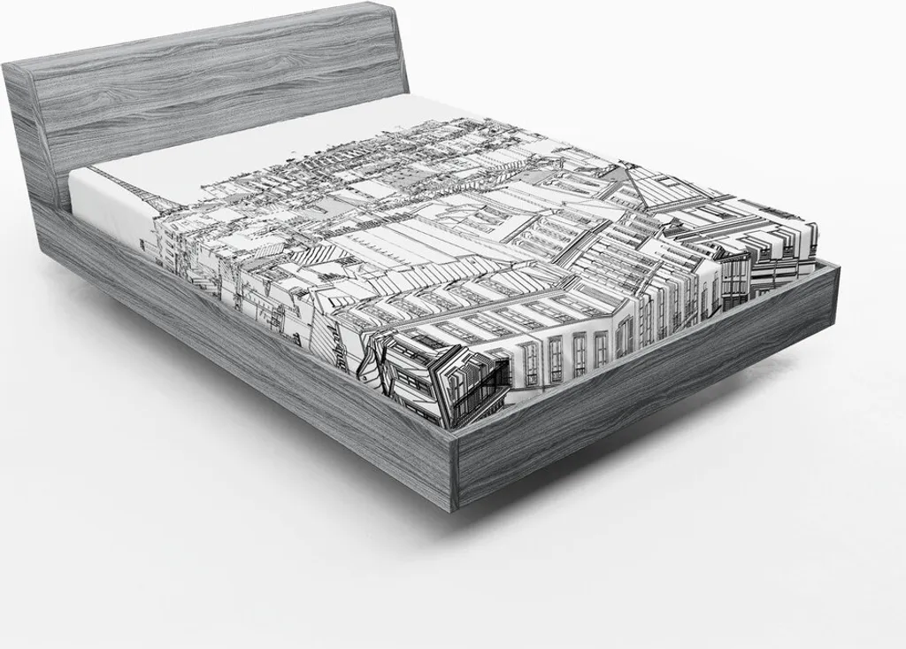 Lenzuolo con Angoli Matrimoniale Torre Eiffel di Parigi Lenzuola Sotto 3D Sakura Rosa Microfibra Coprimaterasso 160x200 cm Profondità 30cm per Letti Matrimoniali King Size e3862