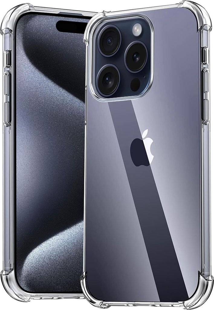 Hülle für Apple iPhone 15 Pro Max Schutzhülle Anti Shock Handy Case Transparent Cover