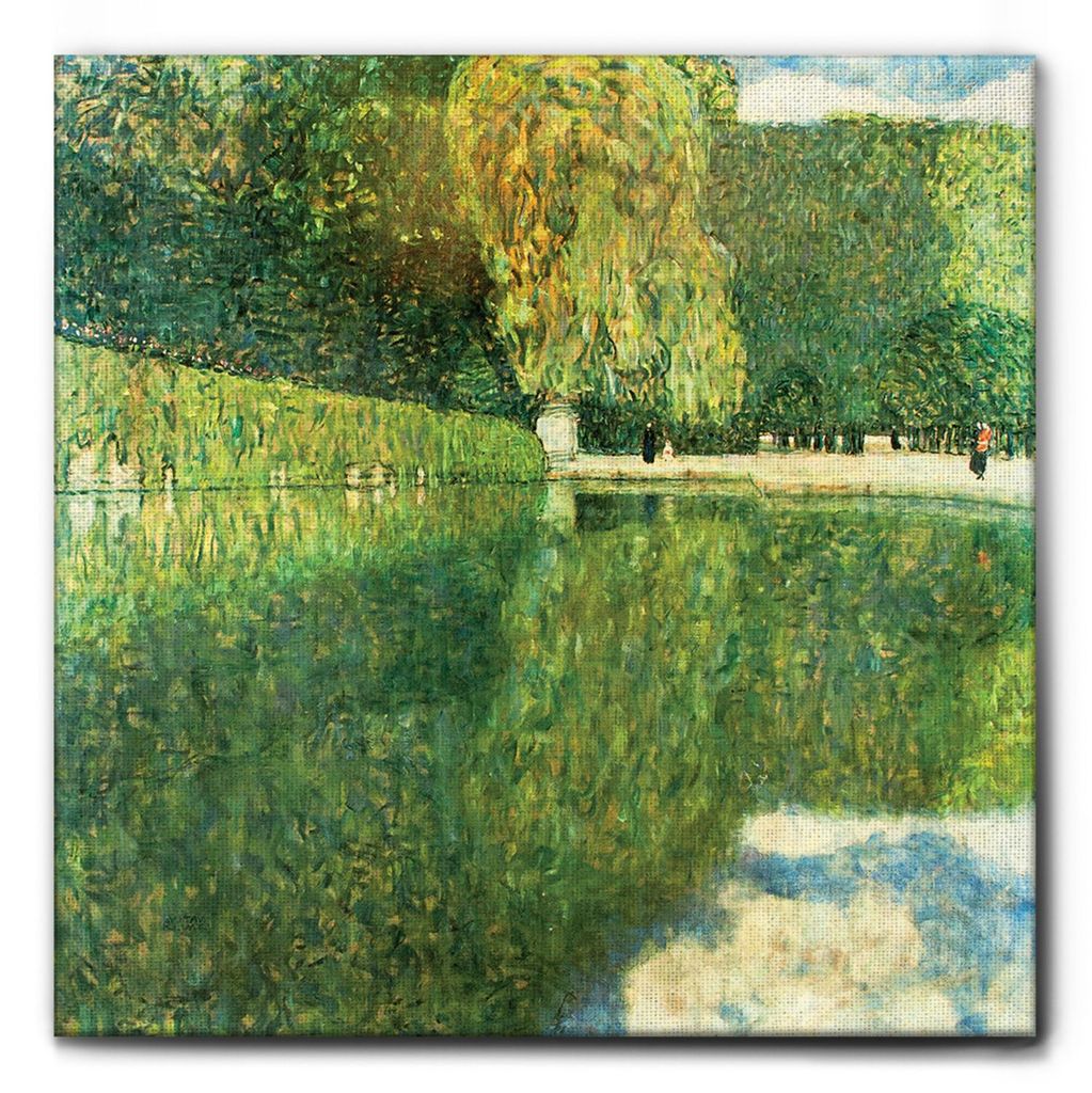 Giallobus - Schönbrunner Park - Gustav Klimt - 50L x 50B cm - Bild - Leinwand mit Standardrahmen