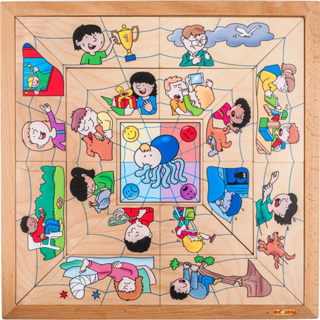 Educo Holzpuzzle Spinnen Emotionen, Puzzle