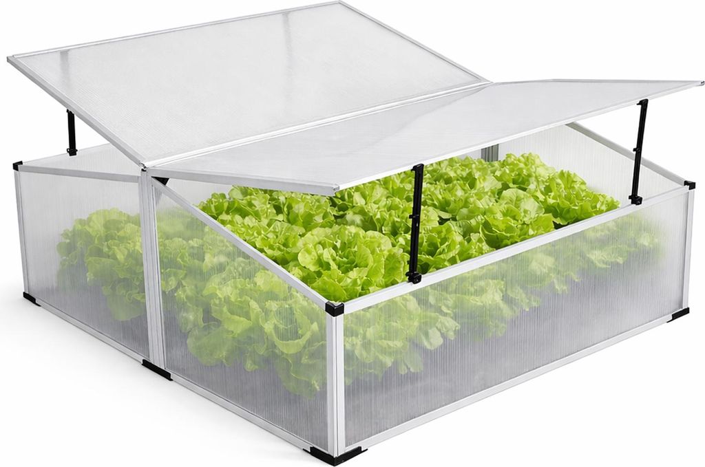 Frühbeet mit Doppeldach Gewächshaus Treibhaus Alu Produktbild 