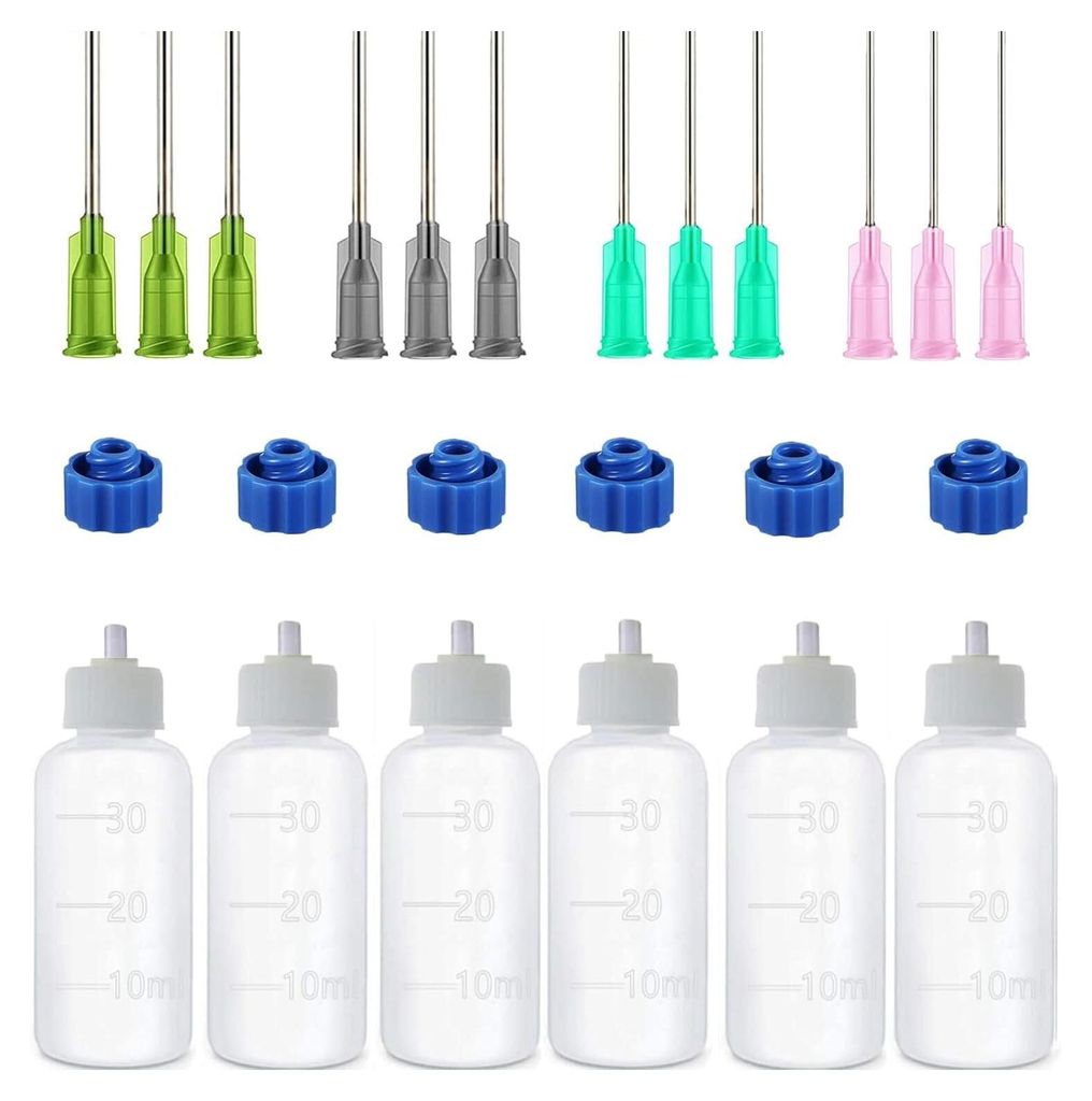 6 Stück Nadelflasche 30ml, Nadelflaschen Set mit 12 Produktbild 