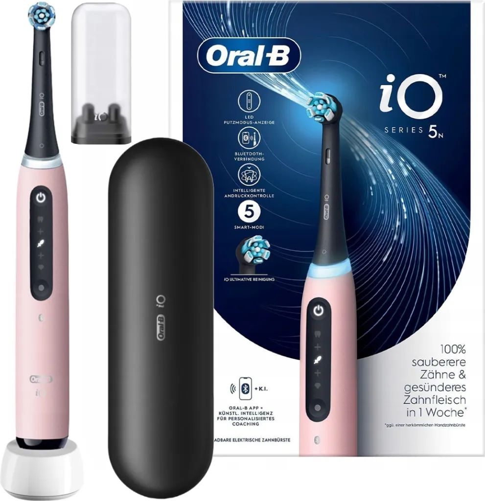 Brosse à dents électrique Oral-B iO 5 Rose avec 5 modes de brossage doux