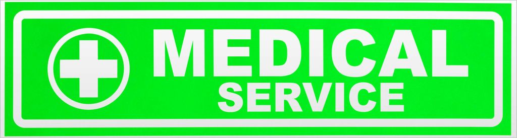 Kiwistar Medical Service Kreuz invertiert Magnetschild Schild magnetisch - 60cm Neongrün - Magnetfolie für Auto PKW Kfz