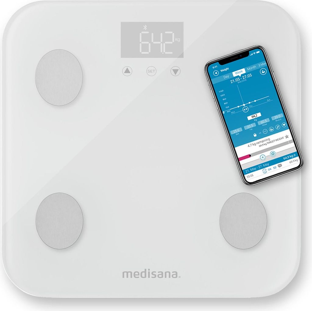 medisana BS 600 connect WIFI mit App Körperanalysewaage bis 180 kg Personenwaage