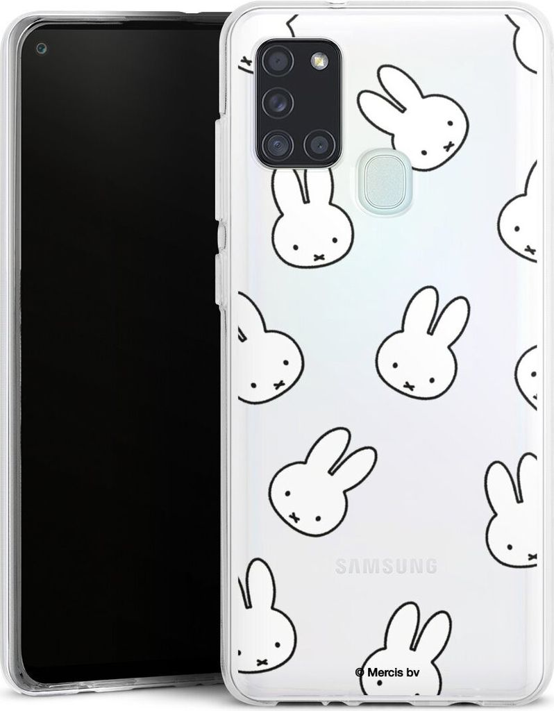 DeinDesign Handyhülle für Samsung Galaxy A21s Silikon Hülle Case Smartphone Schutzhülle Muster transparent Miffy