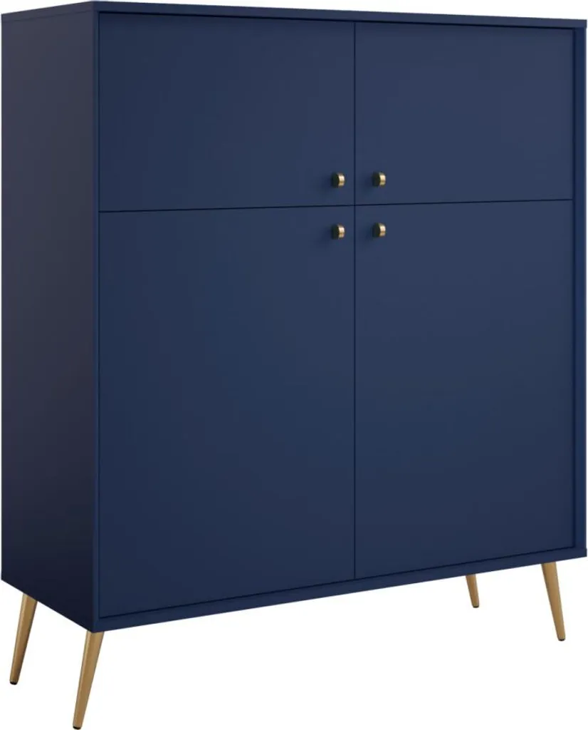 Petite commode PITALITO bleu foncé - Gain de place et rangement facile