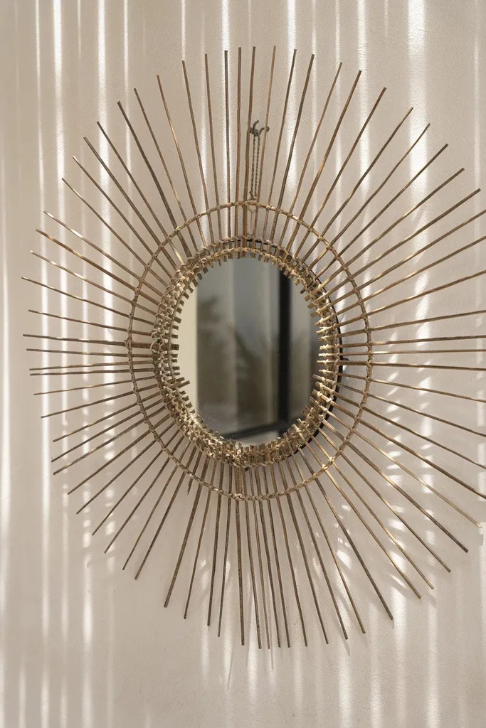 Miroir rotin marron 80cm - Solution déco pour agrandir votre intérieur