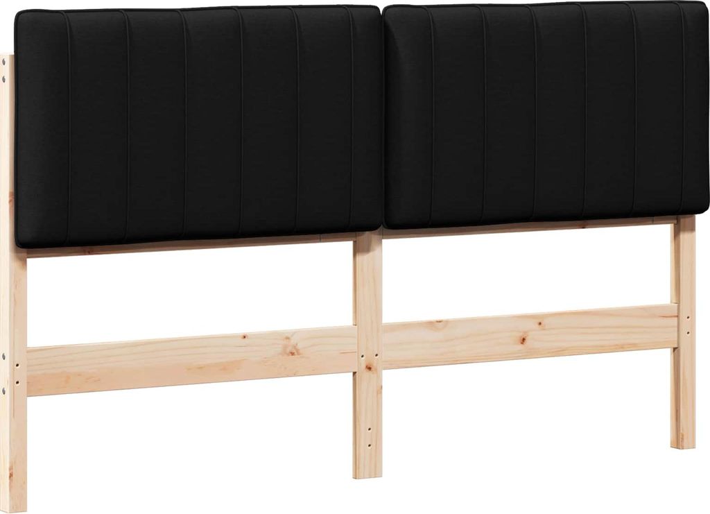 vidaXL Gepolstertes Kopfteil mit Kopfteil Braun und Schwarz 160 cm