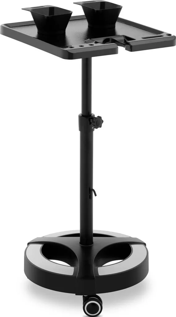 Tablette de service coiffure mobile 40x40 cm avec réglage ergonomique