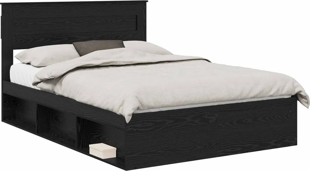 Lit 160x200 noir en bois massif : fini les grincements pour vos nuits
