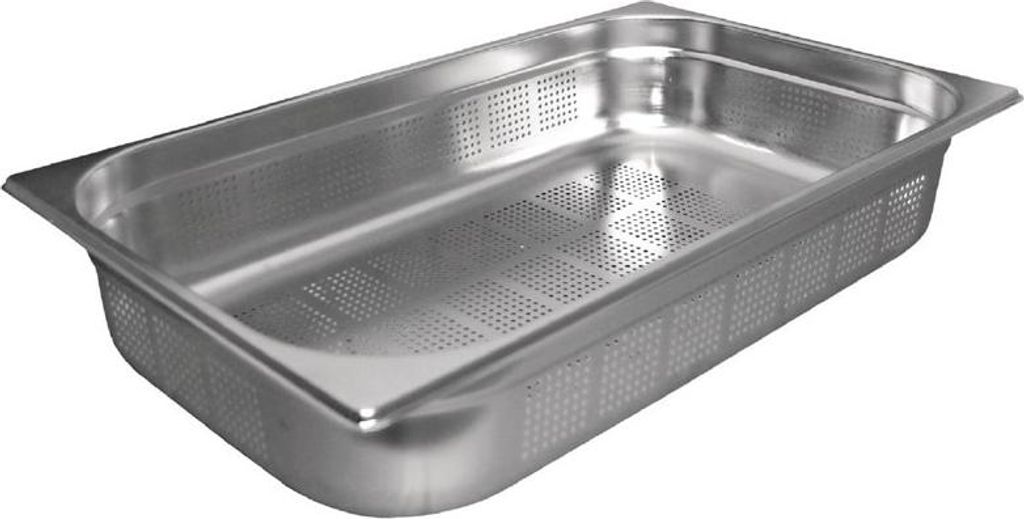 Vogue Gn-Behälter Edelstahl 6,5Cm Gn1/1 Gelocht Produktbild 