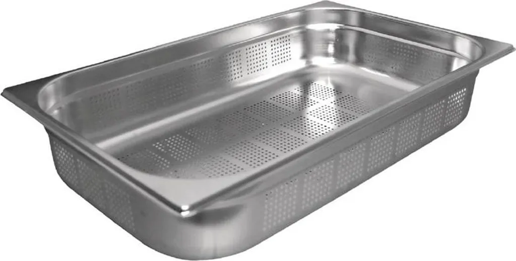 Vogue Contenitore GN 1/1 Perforato 100mm Acciaio Inox | Shop Gastronomia
