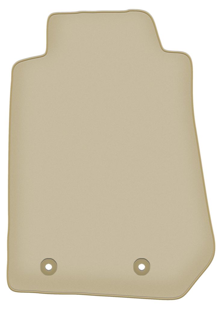 Fahrerfußmatte Velours PREMIUM beige passend für Isuzu D-MAX II (2011-, Abholung) – mit Befestigungen – passgenau