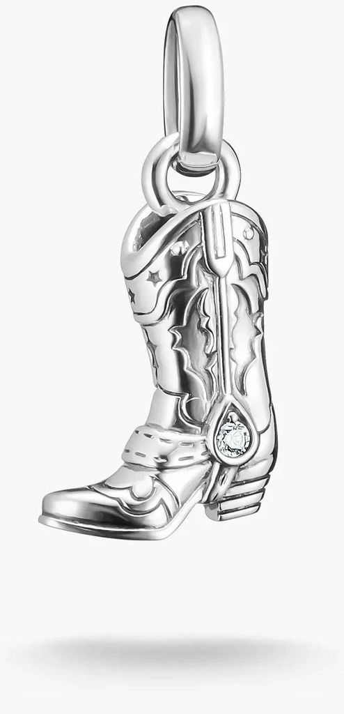 Ciondolo con charm "Stivali da cowboy" Connect argento Immagine del prodotto 