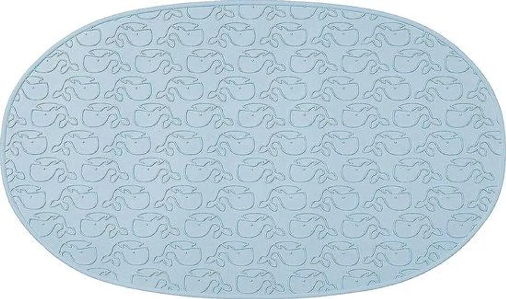 Tapis de bain bleu 42 x 25 cm ventouses puissantes et anti-glissade